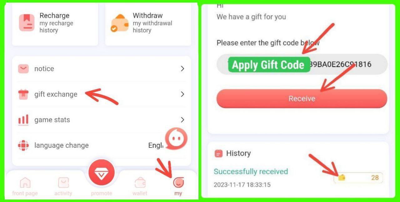 How to Apply RajaLuck Gift Code
